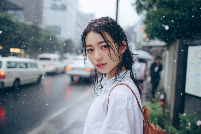 突然の雨