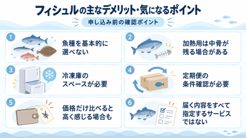 フィシュルの主なデメリット・気になるポイント6つ