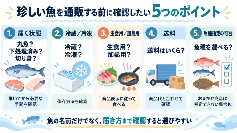 珍しい魚を通販する前の確認ポイント